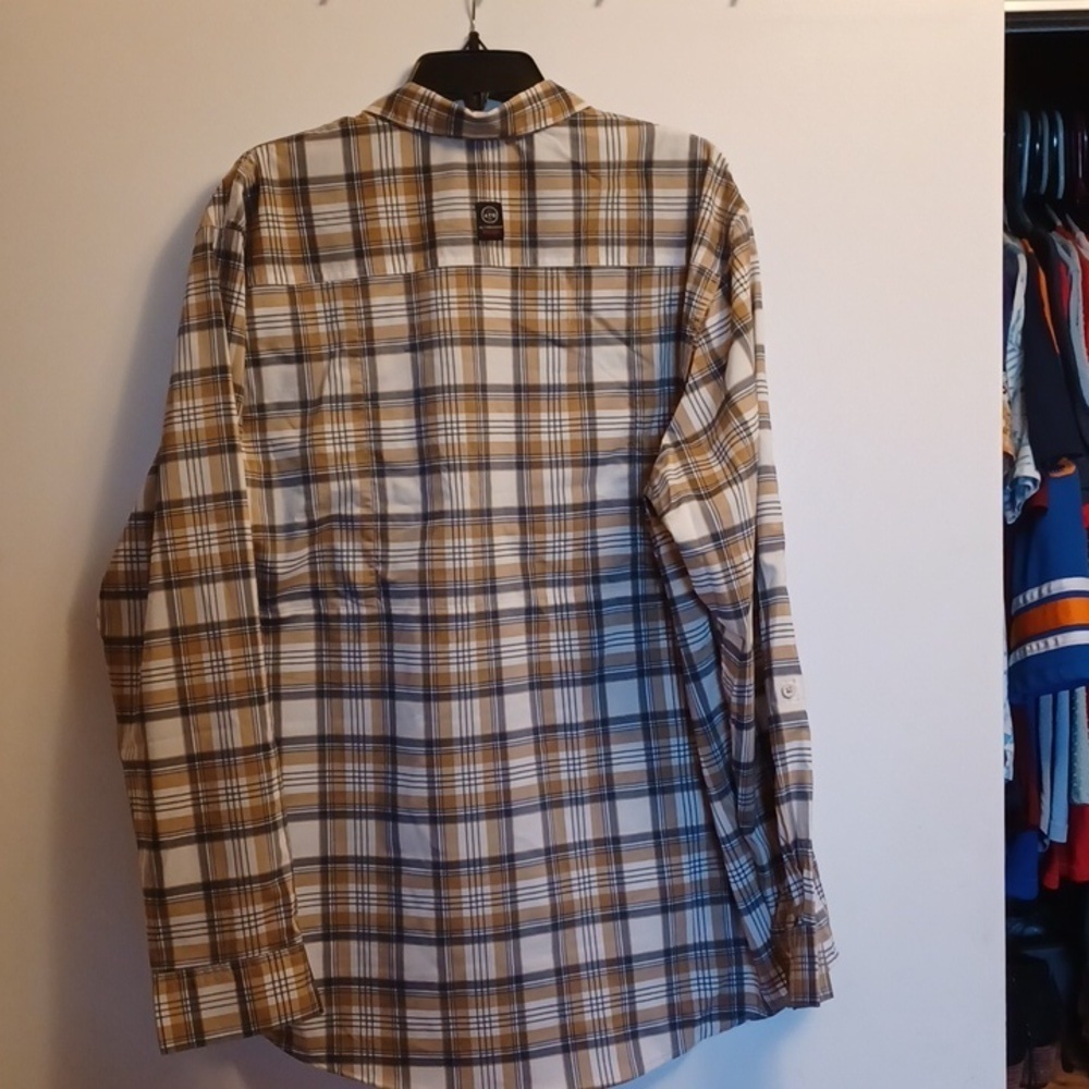 WRANGLER, NWT, MENS PLAID SHIRT, SIZE XL, FRONT POCKET, AND HIDDEN ZIP P… - Picture 5 of 11
